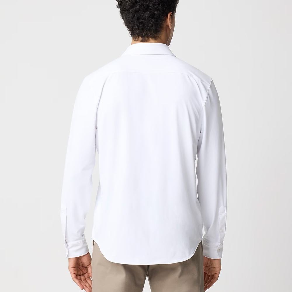 NWT J. Crew White Men's performance athletic stretch dress shirt size XXL  2XL - Picture 4 of 5